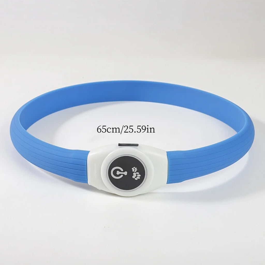 LED Illuminated Dog Collar, Waterproof PVC Material, With USB Interface, 3 Modes, Suitable for Large, Medium And Small Dogs.