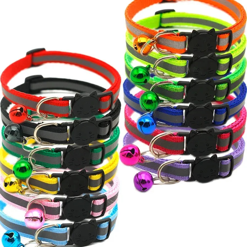 10Pcs Wholesale Collars for Cat and Dogs With a Bell