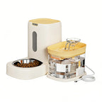 Automatic Pet Feeder And Water Bowl Combo Stainless Steel