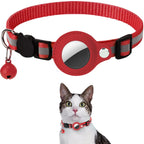 Waterproof Breakaway Cat Collar with Bell & Reflective Stripes,Kitten Collar with AirTag Holder, Case for Cats Daily Walking Use