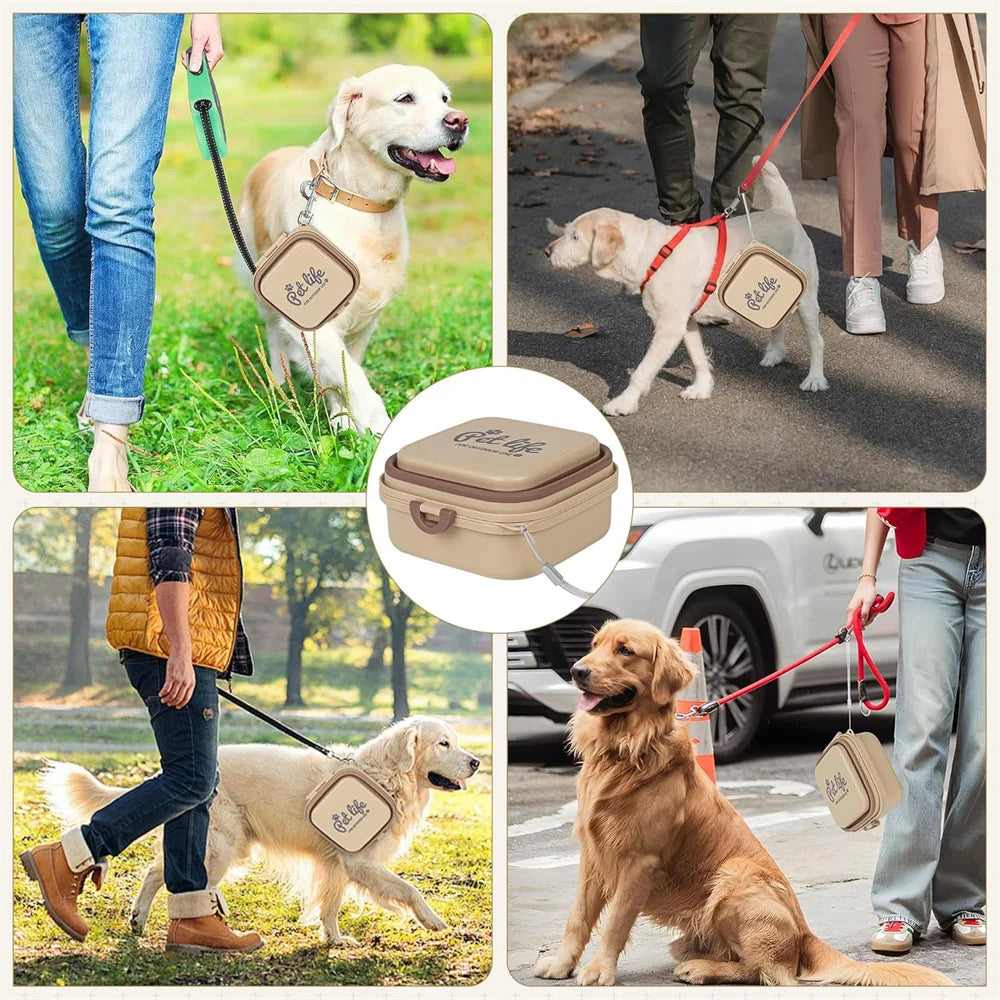 Portable Dog Bowl for Traveling, 2-in-1 Pet Food and Water Feeder