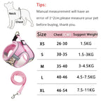 Pet Harness And Leash Set Reflective Harness Anti Escape Mesh Cat Chest Strap For Cats Small Dogs Pet Chihuahua Walking Supplies