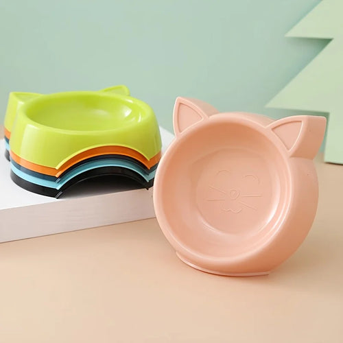 Charming Cat-Shaped Dog Bowl - Non-Slip, Easy to Clean, Perfect for Small/Medium Pets