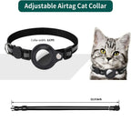 Waterproof Breakaway Cat Collar with Bell & Reflective Stripes,Kitten Collar with AirTag Holder, Case for Cats Daily Walking Use