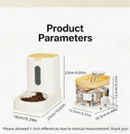 Automatic Pet Feeder And Water Bowl Combo Stainless Steel