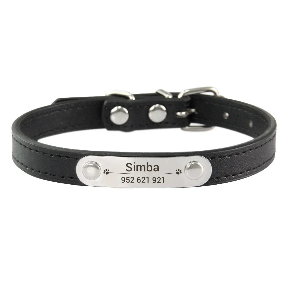 Personalized Leather Collar for Cats and Dogs
