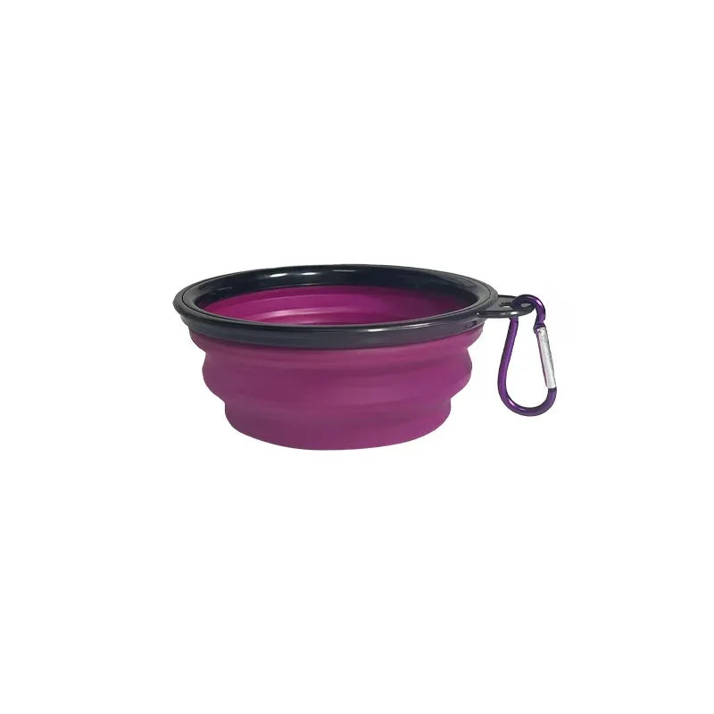 350ML Dog Bowls - Expandable Foldable Travel Pet Bowls with Carabiners, Durable Plastic Food & Water Dishes for Hiking,Walking