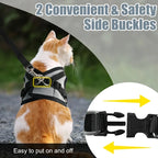 Cat and Dog Leash Set, Vest-Style Pet Harness with Anti-Escape Strap, Suitable for Cats and Dogs, Breathable Mesh Leash