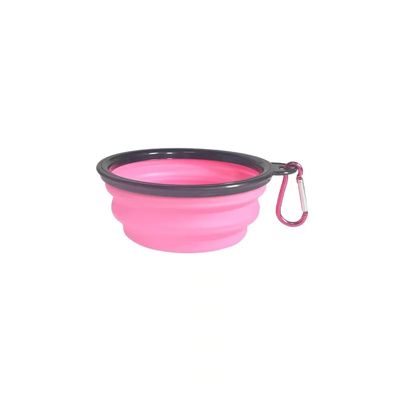 350ML Dog Bowls - Expandable Foldable Travel Pet Bowls with Carabiners, Durable Plastic Food & Water Dishes for Hiking,Walking