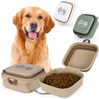 Portable Dog Bowl for Traveling, 2-in-1 Pet Food and Water Feeder