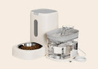 Automatic Pet Feeder And Water Bowl Combo Stainless Steel