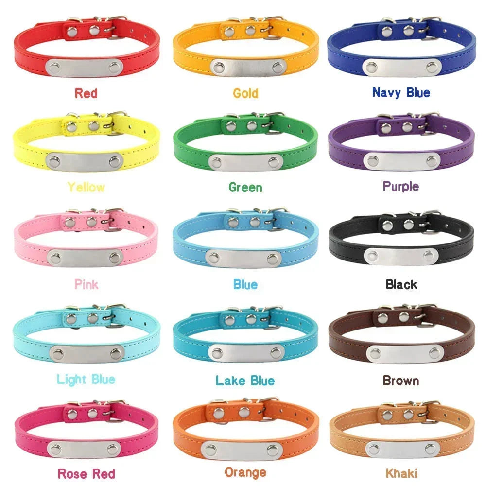 Personalized Leather Collar for Cats and Dogs