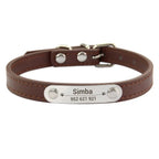 Personalized Leather Collar for Cats and Dogs