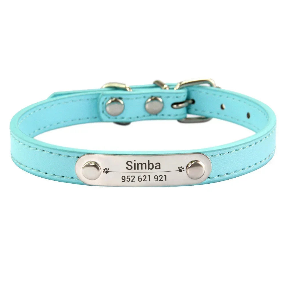 Personalized Leather Collar for Cats and Dogs