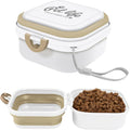 Portable Dog Bowl for Traveling, 2-in-1 Pet Food and Water Feeder