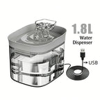 Automatic Pet Feeder And Water Bowl Combo Stainless Steel