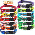 10Pcs Wholesale Collars for Cat and Dogs With a Bell